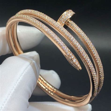 bracelet cartier diamant clou|cartier nail bracelet cost.